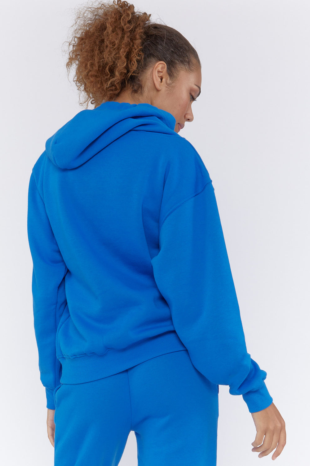 Oversized Fleece Hoodie Blue