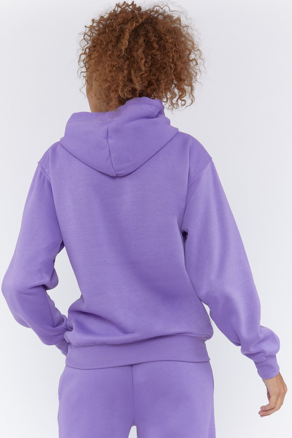 Oversized Fleece Hoodie Purple