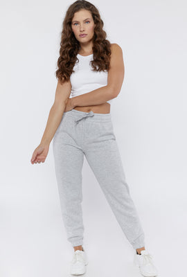 Link to Basic Fleece Drawstring Jogger Heather Grey