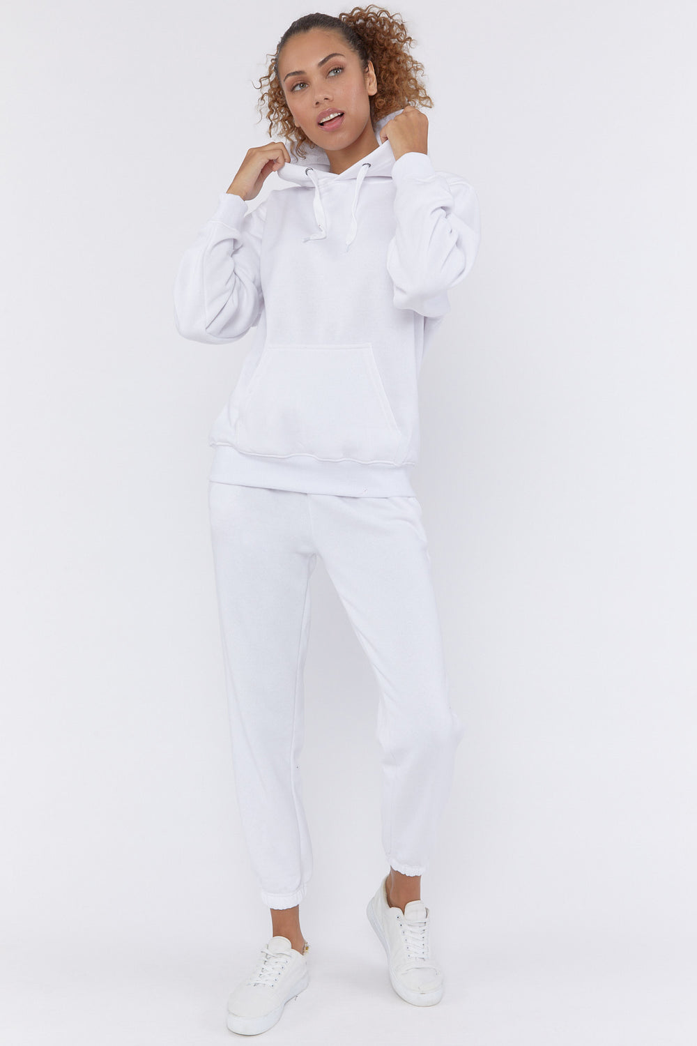 Basic Fleece Jogger White