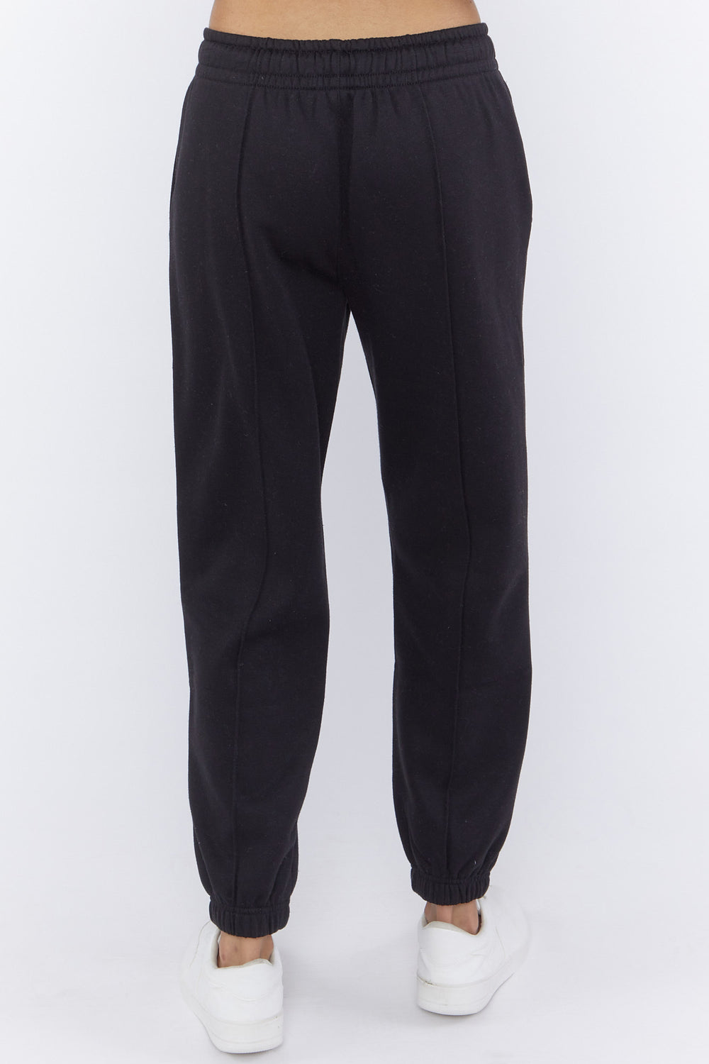 Seamed Fleece Jogger Black