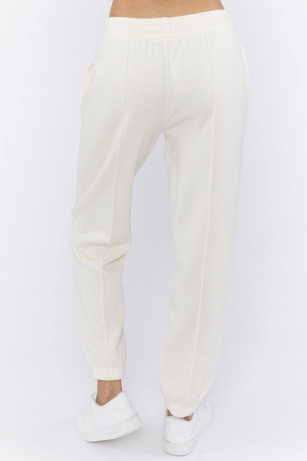 Seamed Fleece Jogger Cream