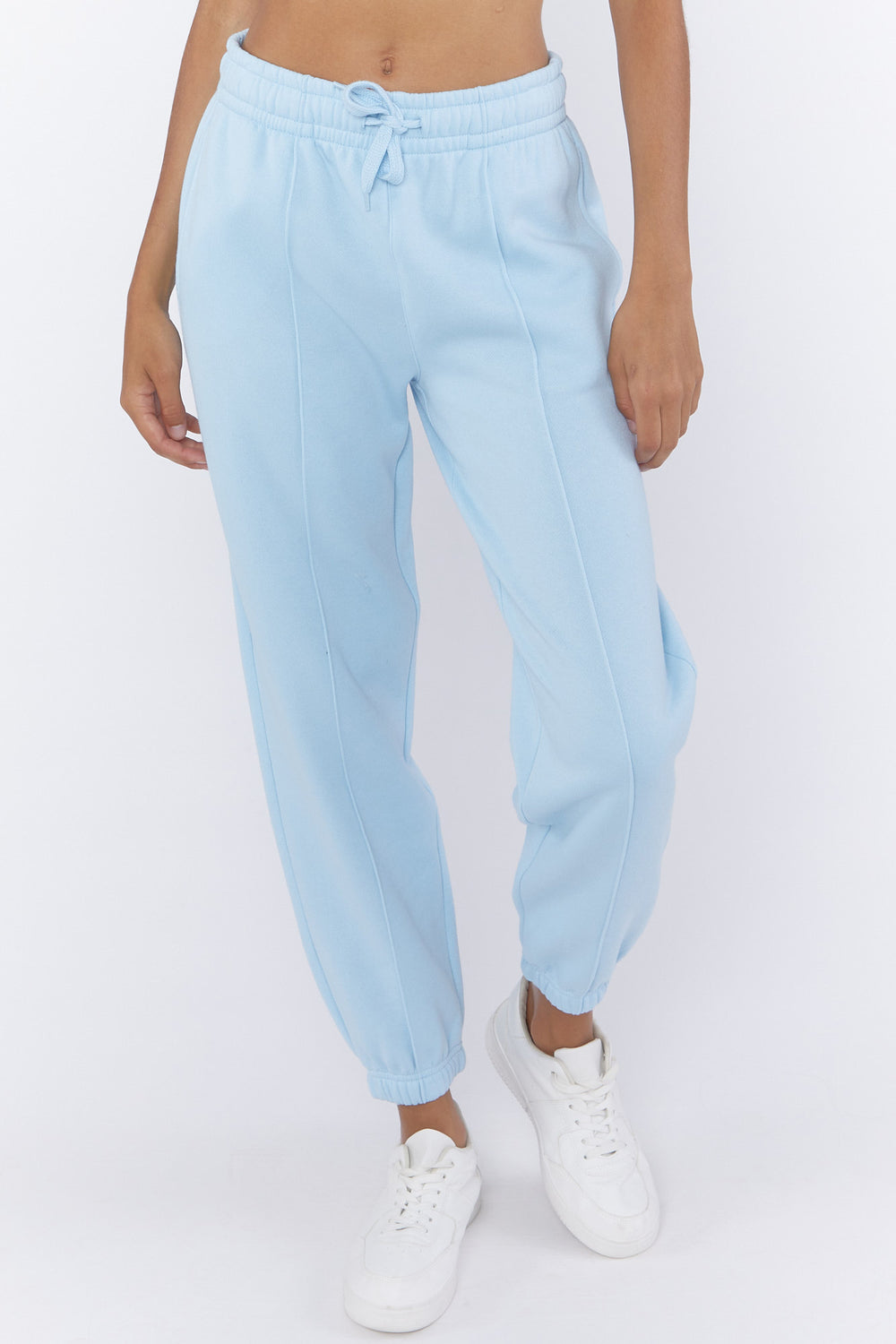 Seamed Fleece Jogger Light Blue