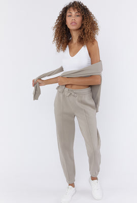 Link to Seamed Fleece Jogger Taupe