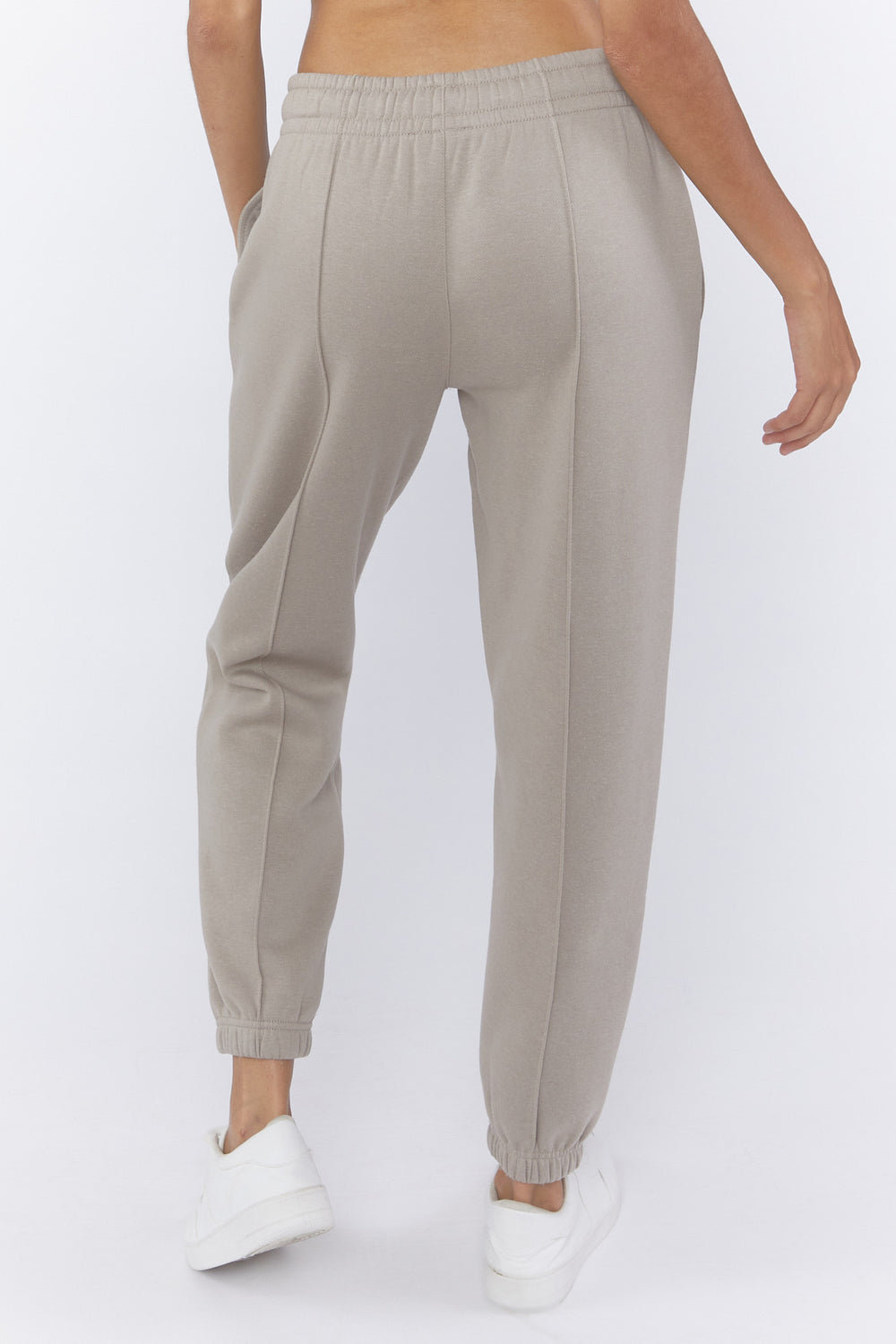 Seamed Fleece Jogger Taupe