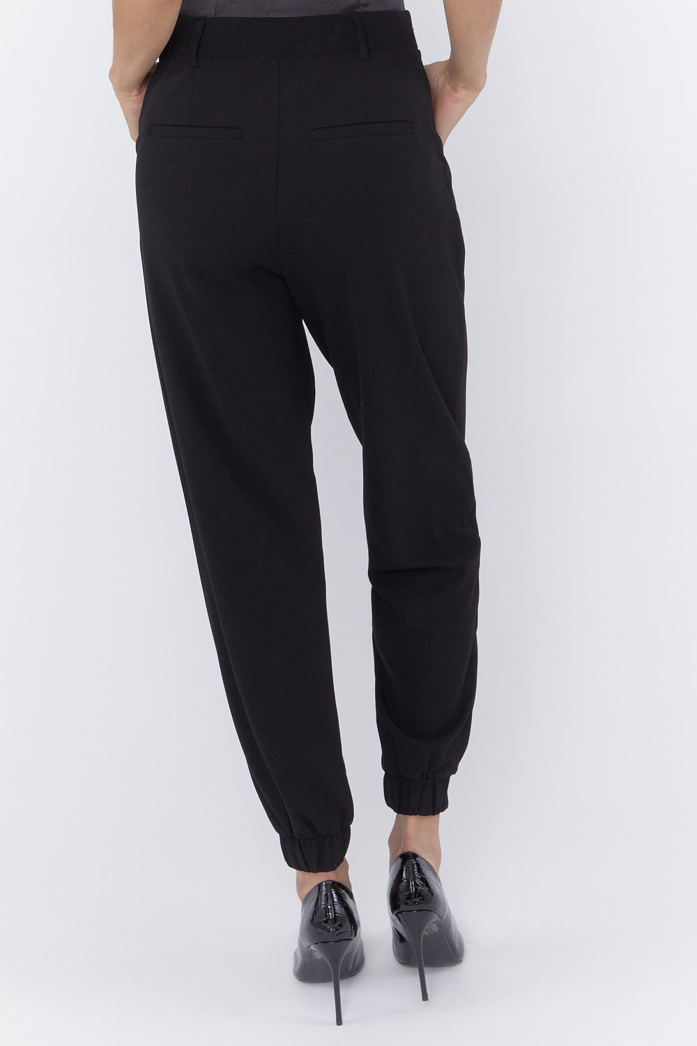 Crepe Jogger Pants Black