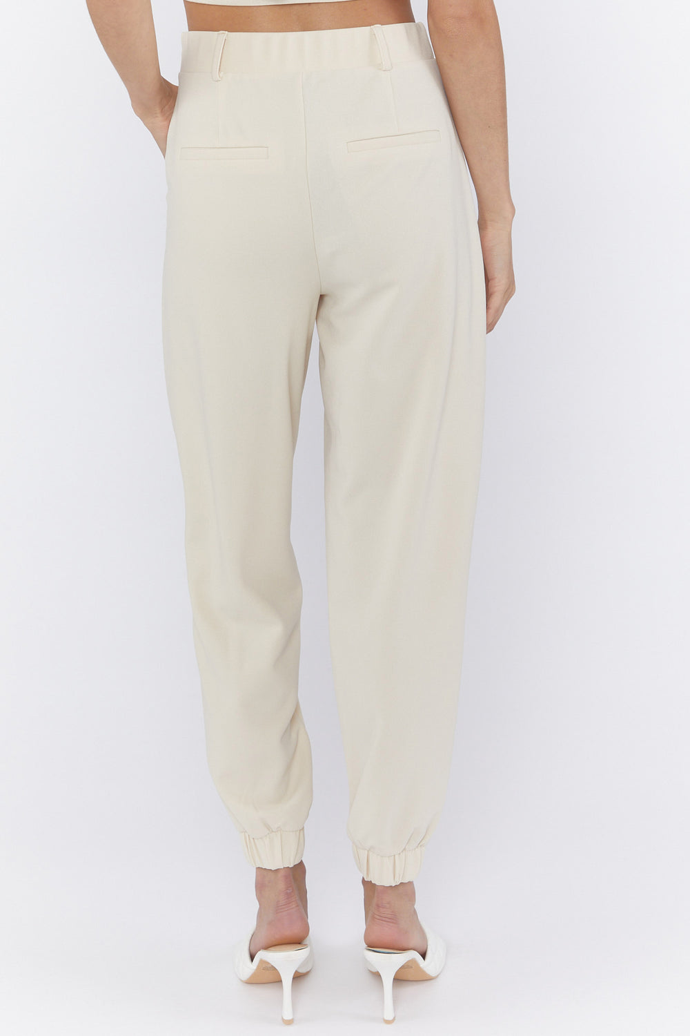 Crepe Jogger Pants Sand