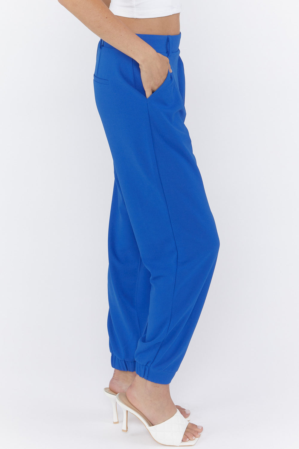 Crepe Jogger Pants Royal Blue