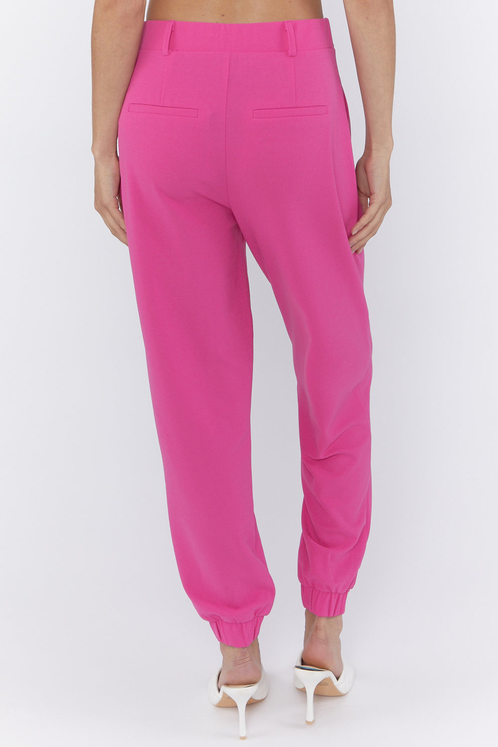 Crepe Jogger Pants Fuchsia