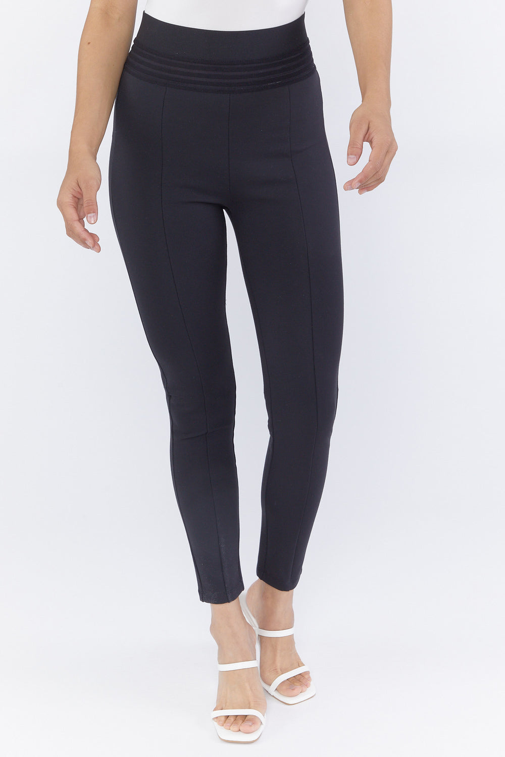 High-Waist Skinny Pants Black