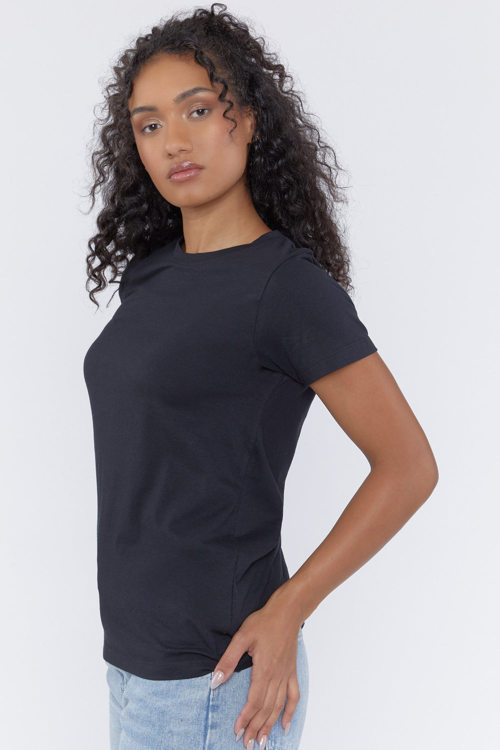 Basic Crew Neck Tee Black