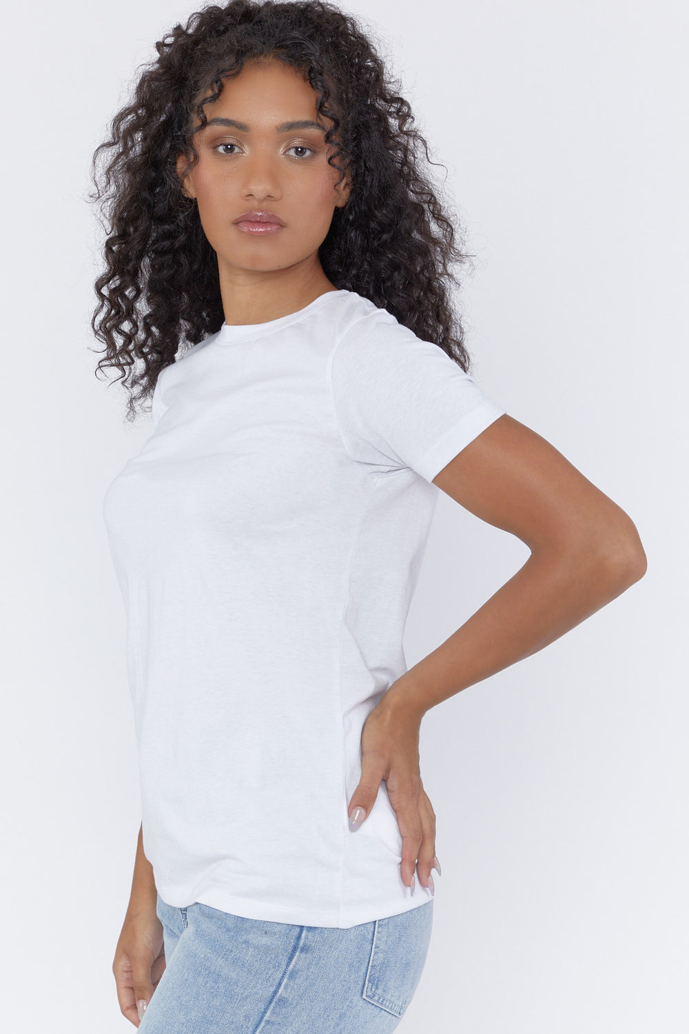 T-Shirt Ras Du Cou Basique Blanc