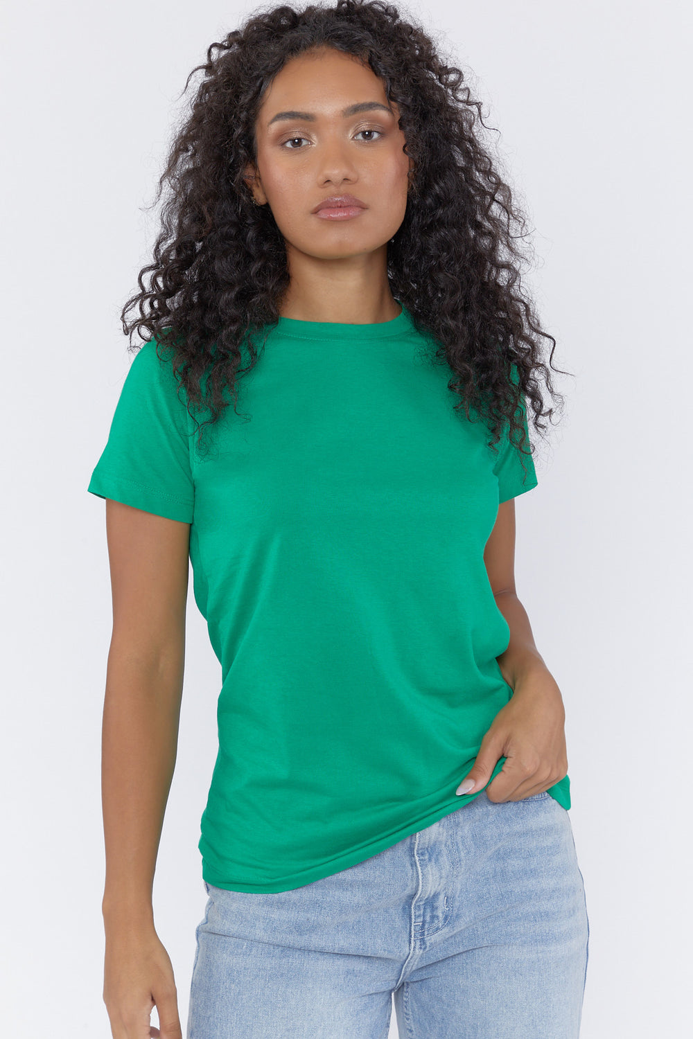 Basic Crew Neck Tee Green