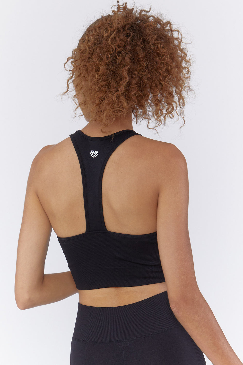 Active Seamless Cropped Tank Top Black