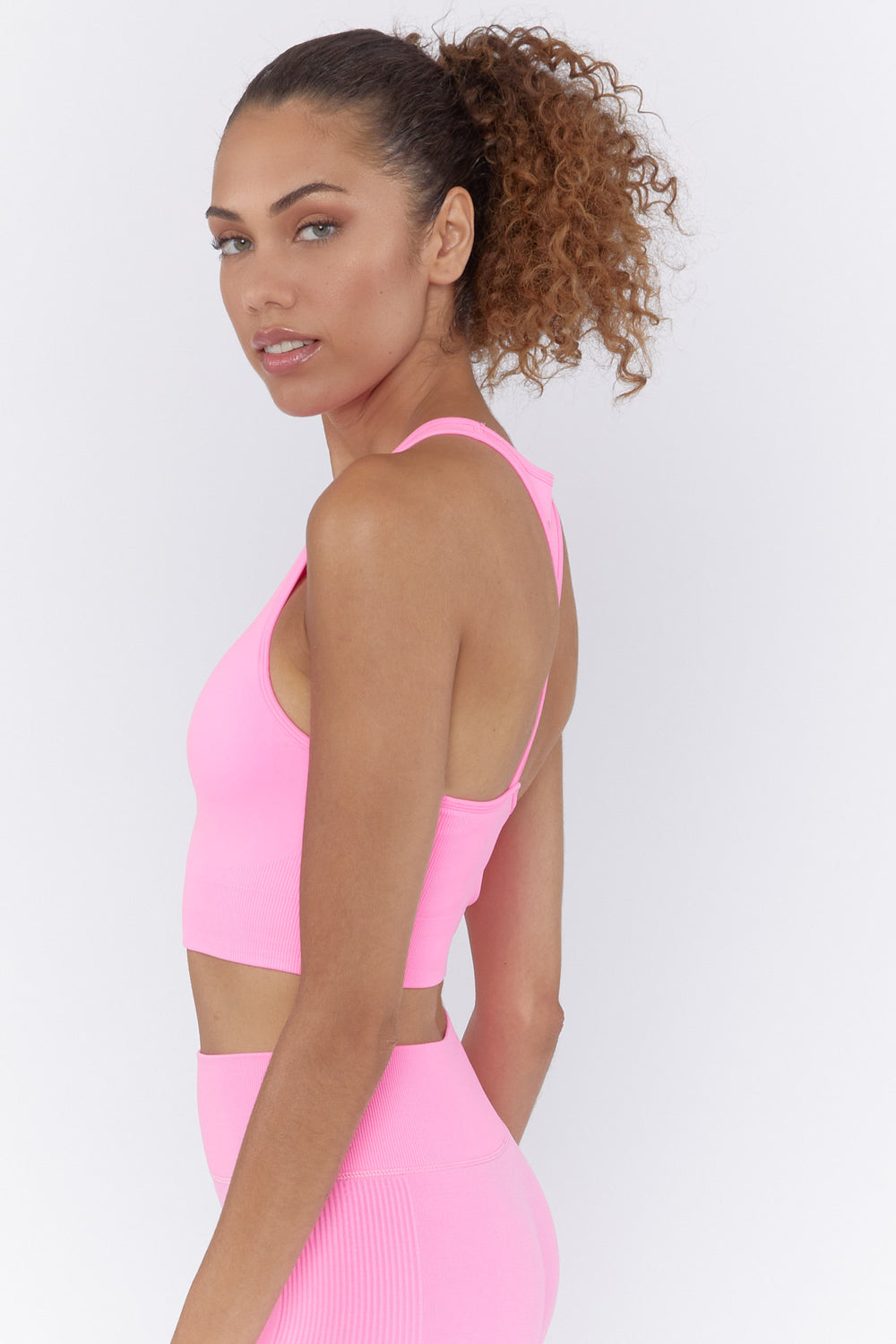 Active Seamless Cropped Tank Top Pink
