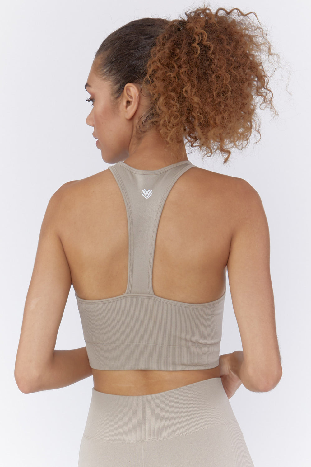 Active Seamless Cropped Tank Top Taupe