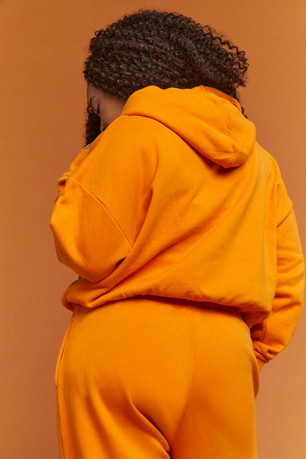 Plus Size Airwalk Graphic Hoodie Orange