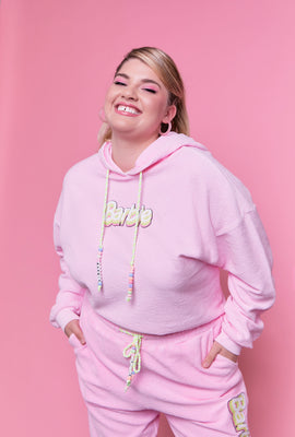 Link to Plus Size Barbie Graphic Hoodie Pink
