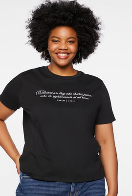 Link to Plus Size Organically Grown Cotton Graphic Tee Black