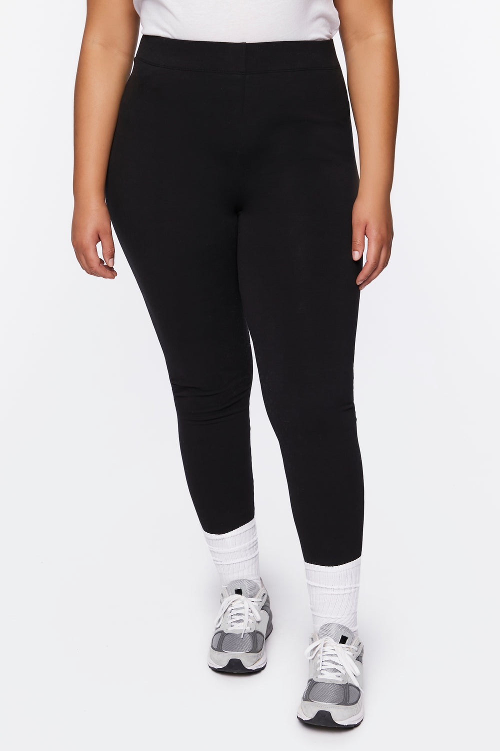 Plus Size Organically Grown Cotton Leggings Black