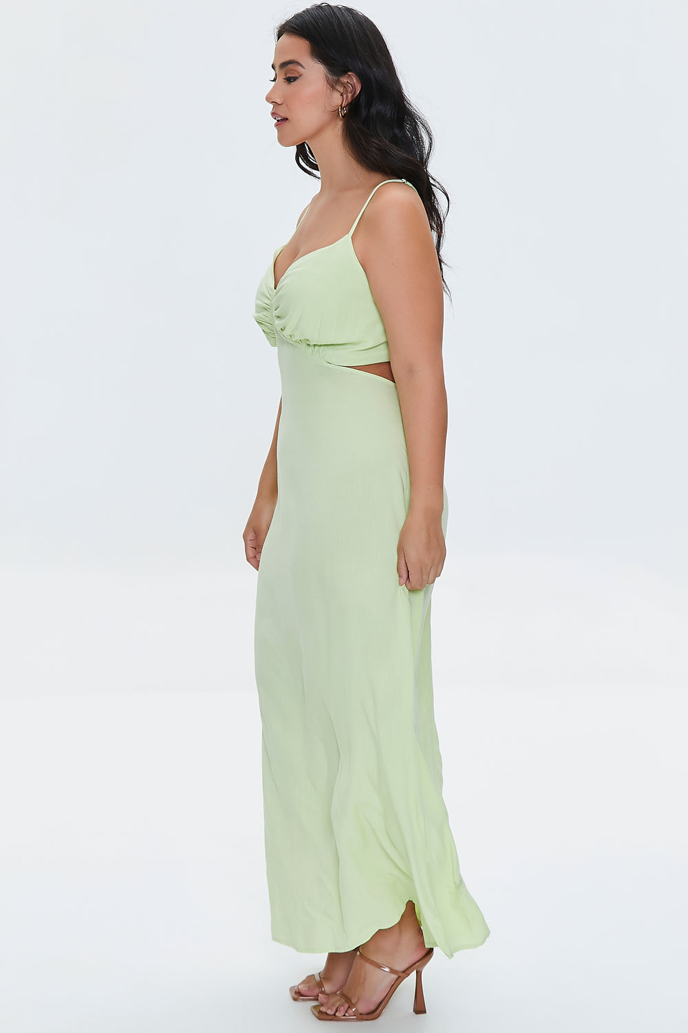 Plus Size Cutout Maxi Dress Khaki