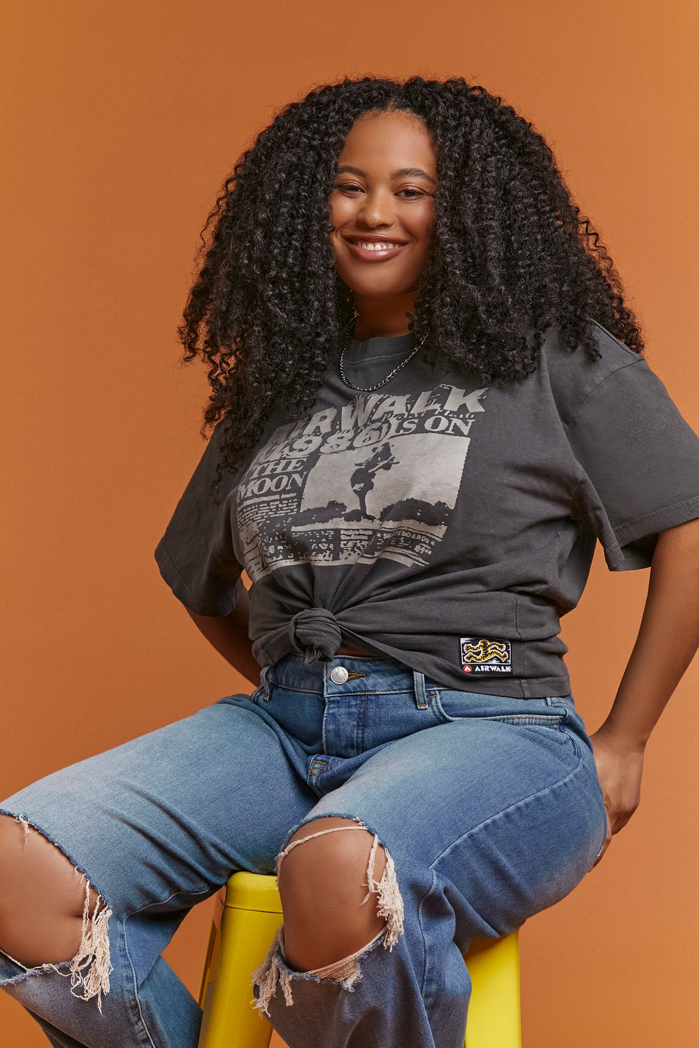 Plus Size Airwalk 1986 Graphic Tee Heather Grey