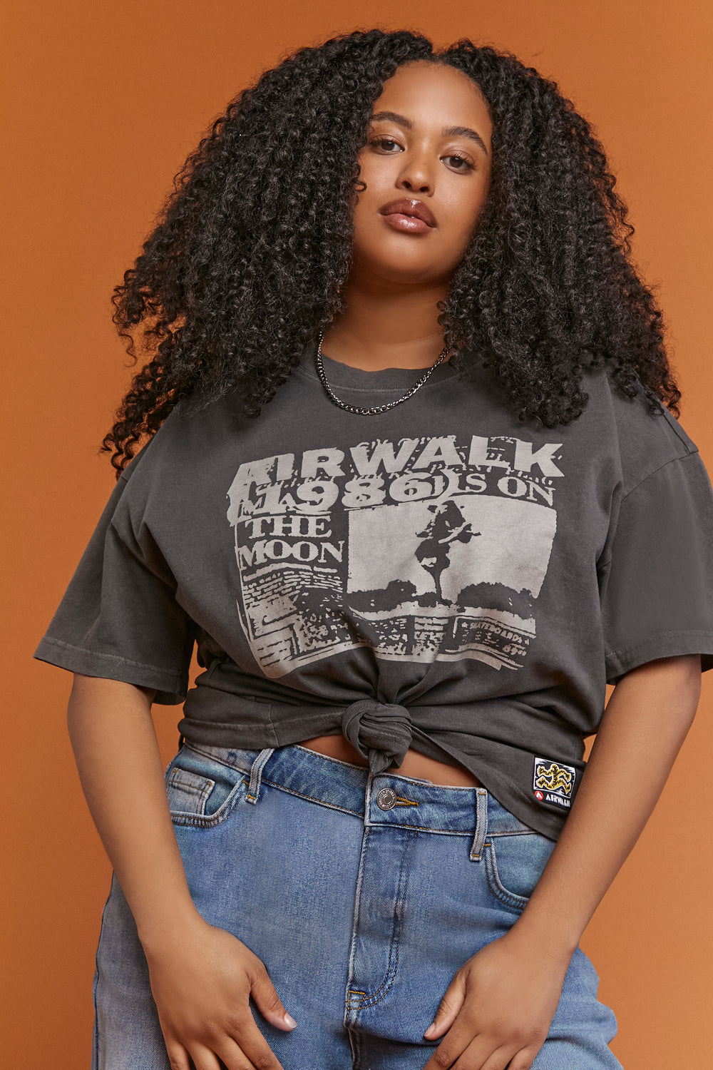 Plus Size Airwalk 1986 Graphic Tee Heather Grey