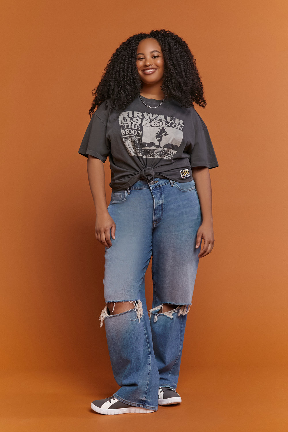 Plus Size Airwalk 1986 Graphic Tee Heather Grey