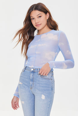 Link to Cloud Wash Mesh Top Blue