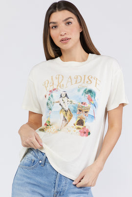 Link to Paradise Graphic Tee Cream