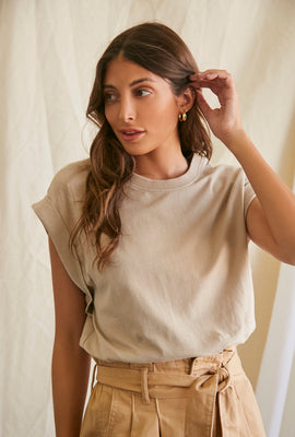 Link to Cotton Muscle Tee Taupe