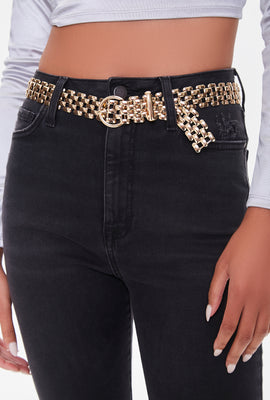 Link to Cutout Chain O-Ring Belt Gold