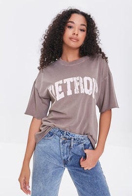 Link to Detroit Graphic Oversized Tee Taupe