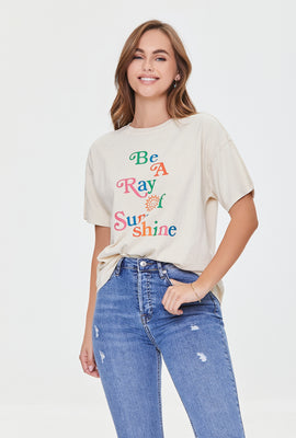 Link to Ray of Sunshine Graphic Tee Taupe
