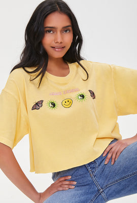 Link to Embroidered Choose Kindness Tee Yellow
