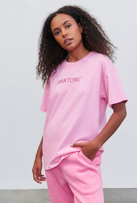 Link to Embroidered Pantone Tee Pink