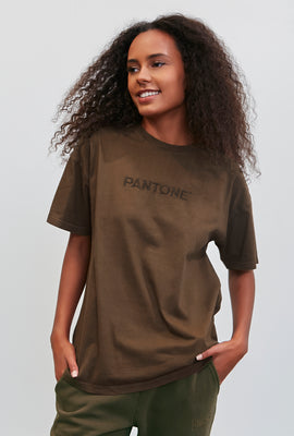 Link to Embroidered Pantone Tee Brown
