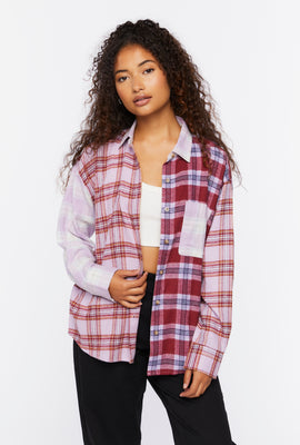 Link to Reworked Plaid Flannel Shirt Purple