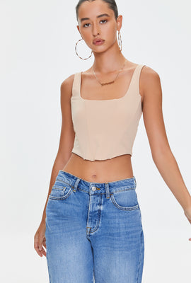 Link to Square-Neck Crop Top Brown