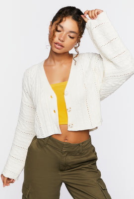 Link to Cable Knit Cardigan Sweater Ivory