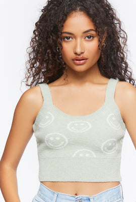 Link to Happy Face Cropped Cami Sage