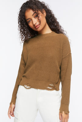 Link to Distressed Sharkbite Sweater Brown