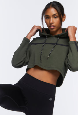 Link to Active Cropped Hoodie Dark Green