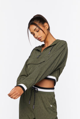 Link to Active Varsity-Striped Anorak Green