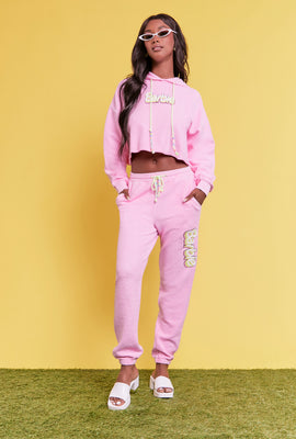 Link to Barbie Graphic Beaded Joggers Pink
