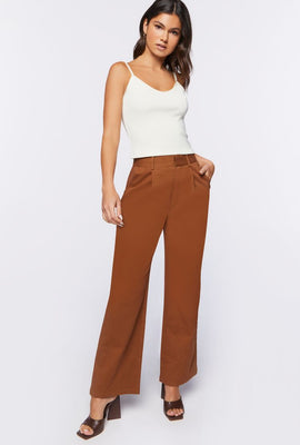 Link to Straight-Leg High-Rise Pants Brown