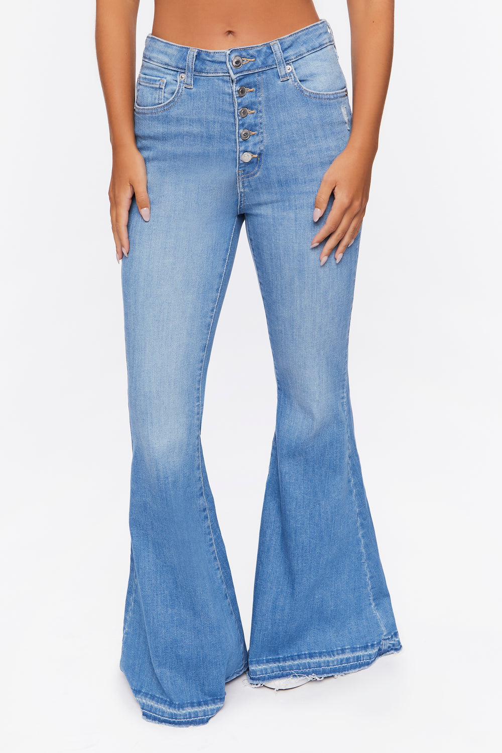 High-Rise Flare Jeans Medium Denim Blue