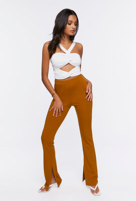 Link to Ponte-Knit Flare Pants Brown