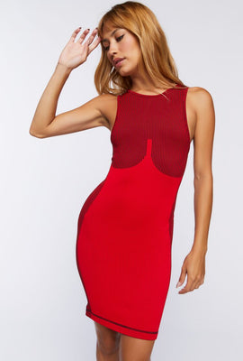 Link to Striped Bodycon Mini Dress Red