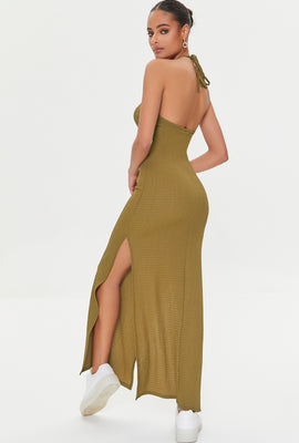 Link to Halter M-Slit Maxi Dress Brown